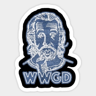 What Would George Do Embroidery Styles Sticker